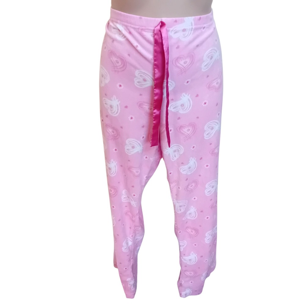 Y2K Plus Pajama Pants Hearts Print Loungewear Sleepwear Comfy Coquette‎ Girly 3X